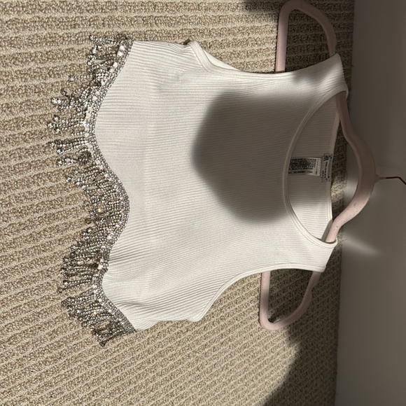 White Rhinestone Top - Picture 3 of 3